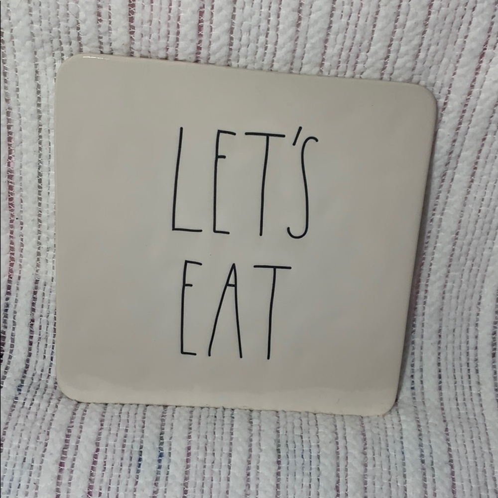 Rae Dunn LETS EAT Hot Plate Trivet